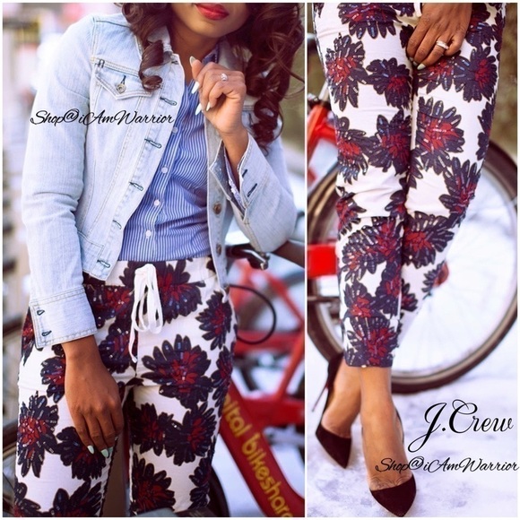 J.Crew 2 piece cotton voile sequin firework sleeveless top + pull on jogger - Picture 7 of 16